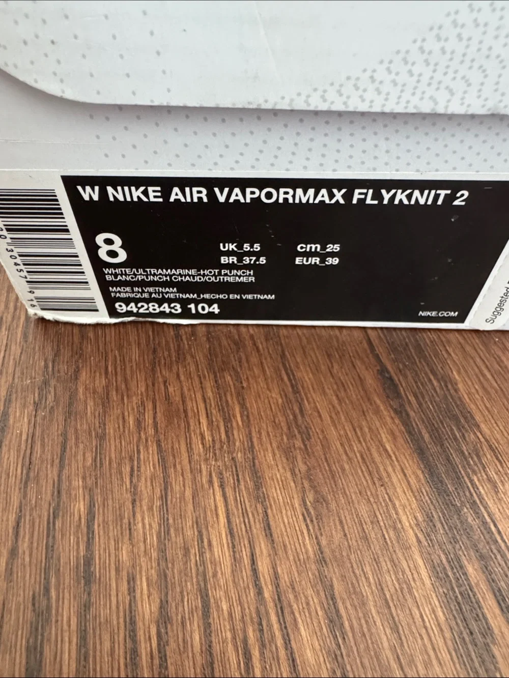Nike Womens' VaporMax Flyknit Shoes - Gray/Coral with Blue Swoosh